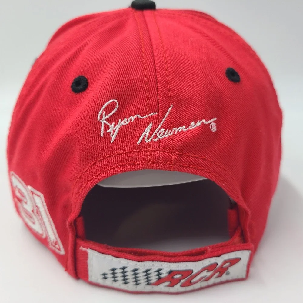 Ryan Newman Hat Adjustable CAT Racing Black Red NASCAR #31‎ Flames Casual Men